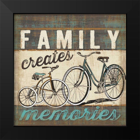 Create Memories Black Modern Wood Framed Art Print by Pela Studio