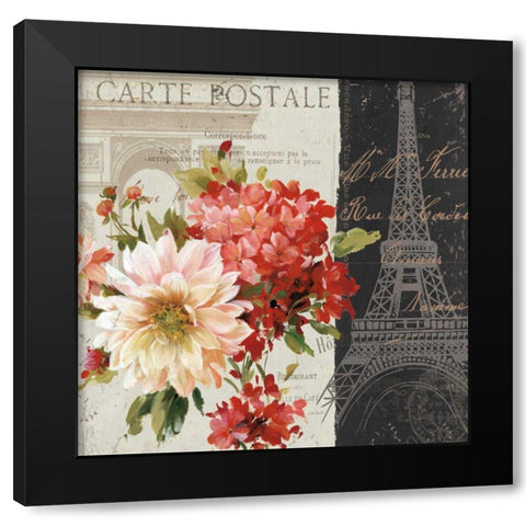 PS Je Taime Dark II Black Modern Wood Framed Art Print with Double Matting by Audit, Lisa