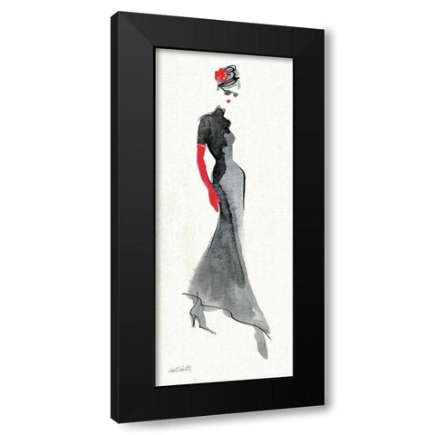 Red Flair III Black Modern Wood Framed Art Print with Double Matting by Tavoletti, Anne