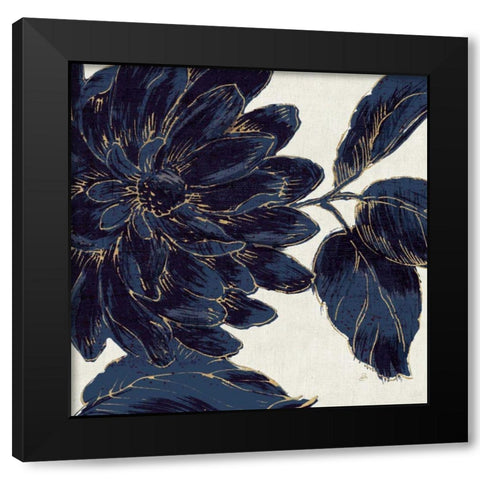 Indigo Garden I Black Modern Wood Framed Art Print with Double Matting by Brissonnet, Daphne