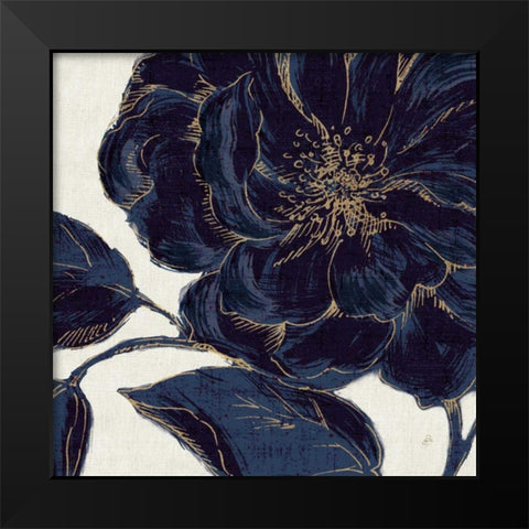 Indigo Garden II Black Modern Wood Framed Art Print by Brissonnet, Daphne