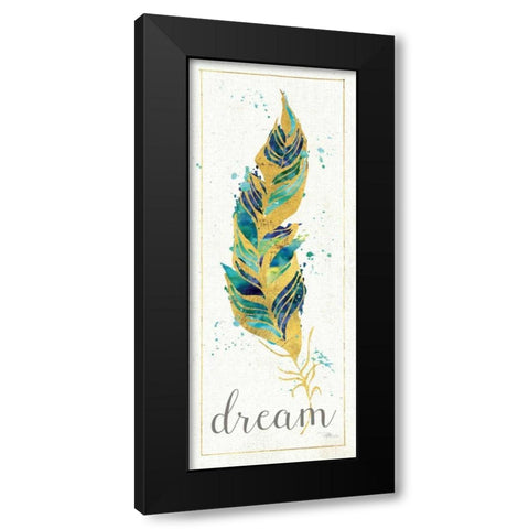 Waterfeathers I Black Modern Wood Framed Art Print with Double Matting by Pela Studio