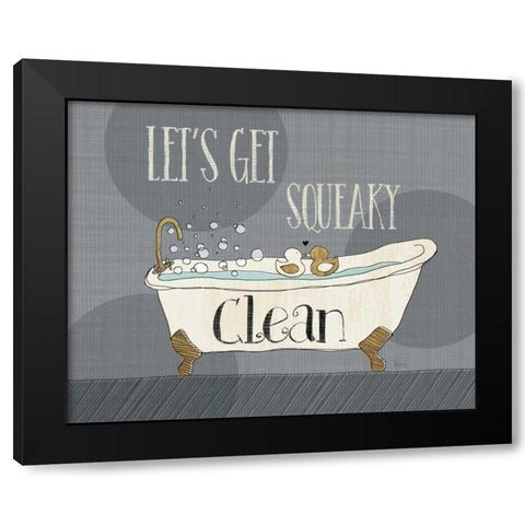 Squeaky Clean I Black Modern Wood Framed Art Print by Charron, Veronique
