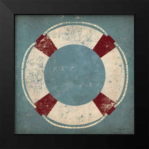 Nautical Buoy Blue Black Modern Wood Framed Art Print by Fowler, Ryan