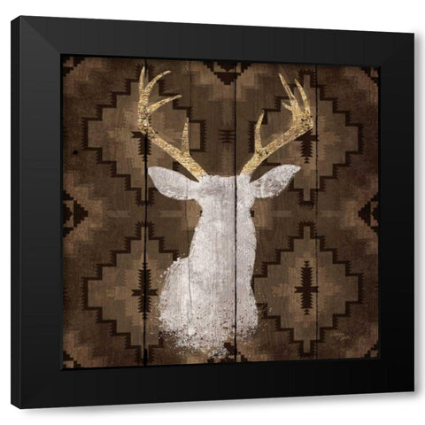Precious Antlers I Black Modern Wood Framed Art Print with Double Matting by Wellington Studio
