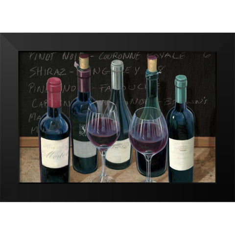 Wine Spirit I Black Modern Wood Framed Art Print by Wiens, James