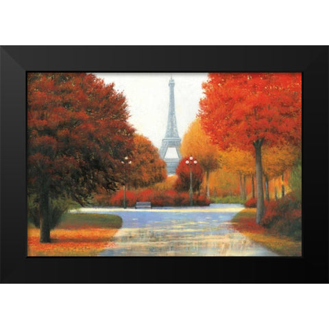 Autumn in Paris Black Modern Wood Framed Art Print by Wiens, James