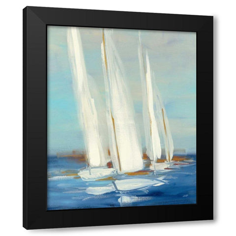 Summer Regatta II Black Modern Wood Framed Art Print with Double Matting by Purinton, Julia