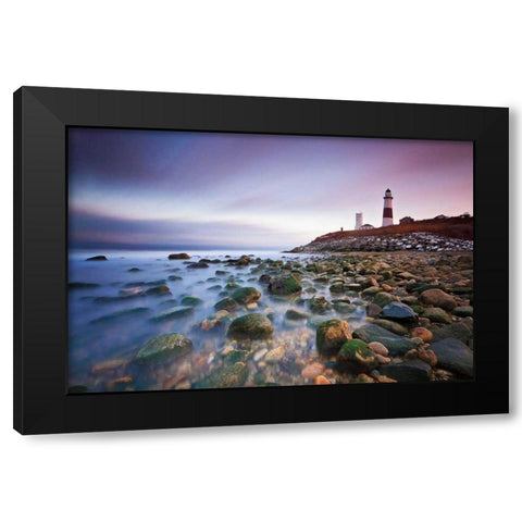 Montauk Point Sunset Black Modern Wood Framed Art Print by Gendreau, Katherine