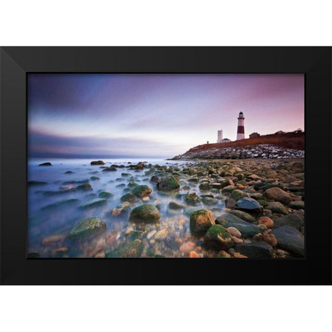 Montauk Point Sunset Black Modern Wood Framed Art Print by Gendreau, Katherine