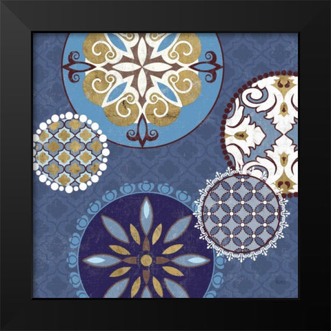 Mediterranean Blue II Black Modern Wood Framed Art Print by Charron, Veronique