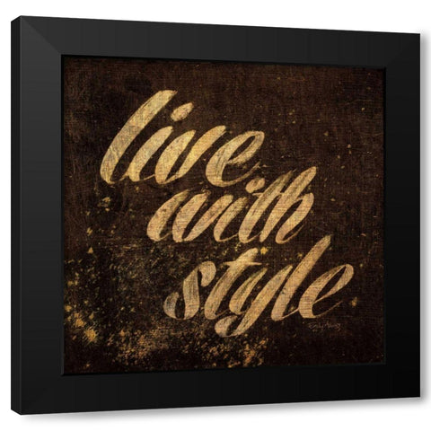 Shoe Fetish Quotes III Dark Black Modern Wood Framed Art Print by Adams, Emily