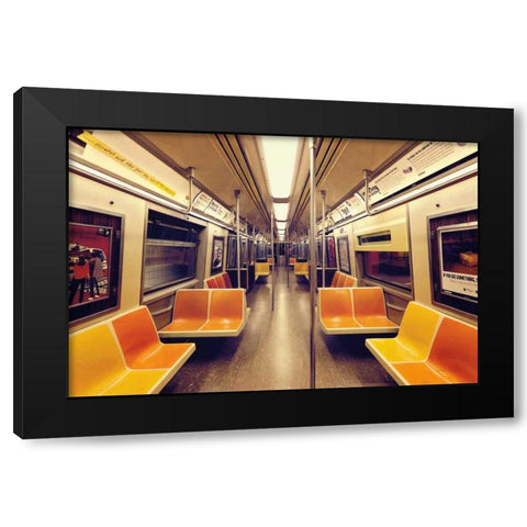 Soul Train Black Modern Wood Framed Art Print with Double Matting by Gendreau, Katherine