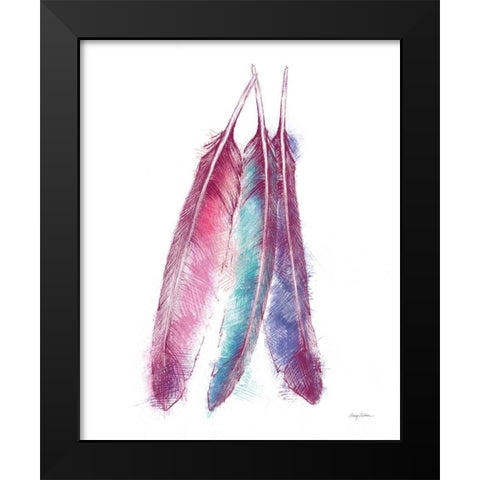 Bohemian Feather V Black Modern Wood Framed Art Print by Tillmon, Avery