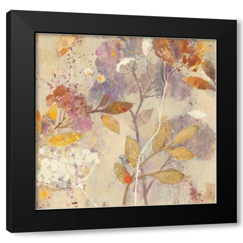 Autumn Botanicals II Black Modern Wood Framed Art Print by Hristova, Albena