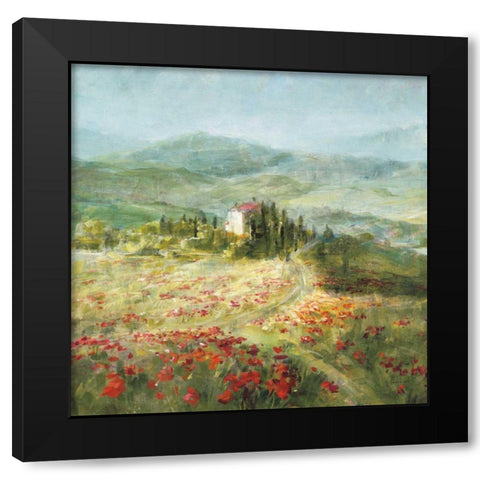 Summer in Provence  Black Modern Wood Framed Art Print with Double Matting by Nai, Danhui