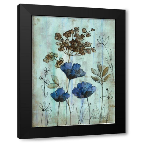 Botanical Trio II Black Modern Wood Framed Art Print by Vassileva, Silvia