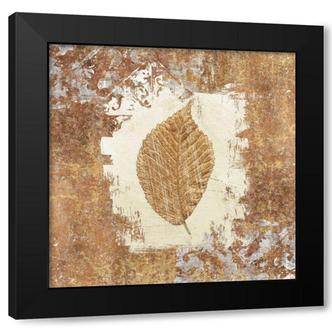 Gilded Leaf II  Black Modern Wood Framed Art Print with Double Matting by Tillmon, Avery