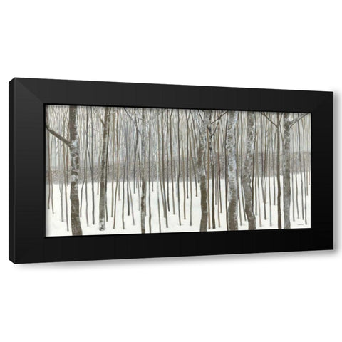 Woods in Winter  Black Modern Wood Framed Art Print with Double Matting by Lovell, Kathrine