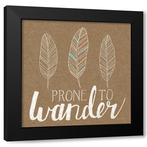 Prone to Wander  Black Modern Wood Framed Art Print with Double Matting by Marshall, Laura