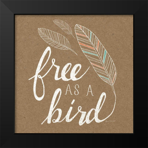 Free as a Bird  Black Modern Wood Framed Art Print by Marshall, Laura