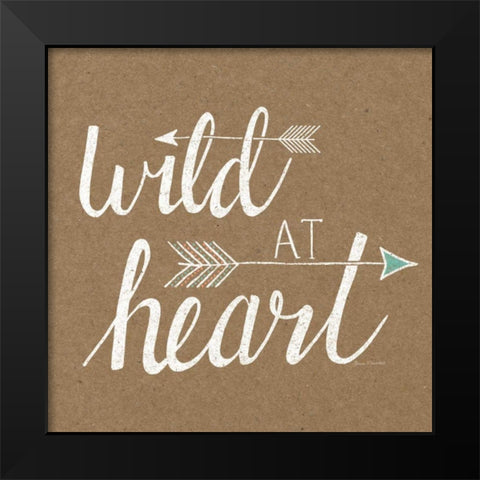 Wild at Heart  Black Modern Wood Framed Art Print by Marshall, Laura
