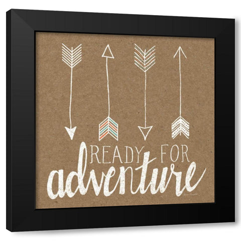 Ready for Adventure  Black Modern Wood Framed Art Print by Marshall, Laura