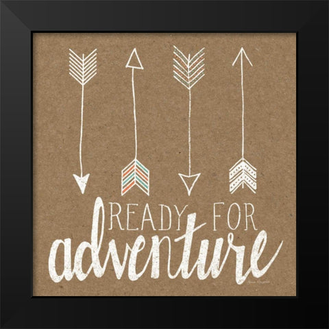 Ready for Adventure  Black Modern Wood Framed Art Print by Marshall, Laura