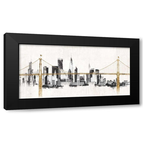 Bridge and Skyline  Black Modern Wood Framed Art Print by Tillmon, Avery