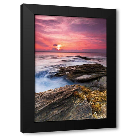 Swirling Black Modern Wood Framed Art Print with Double Matting by Gendreau, Katherine