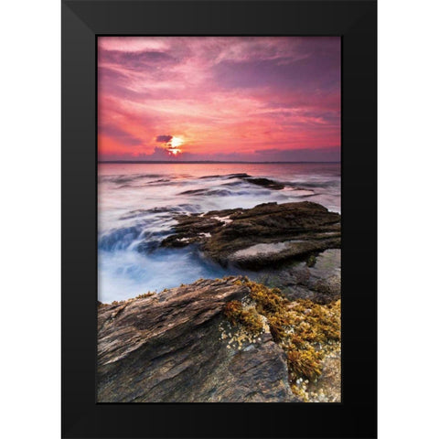 Swirling Black Modern Wood Framed Art Print by Gendreau, Katherine