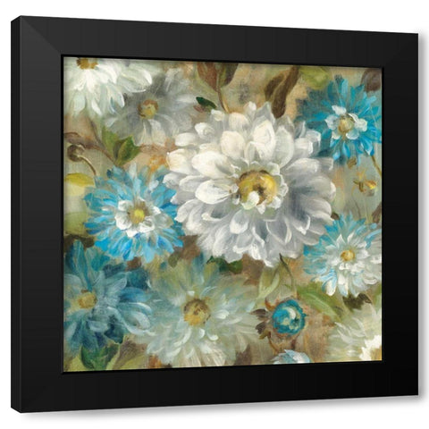 Secret Garden I Black Modern Wood Framed Art Print with Double Matting by Nai, Danhui