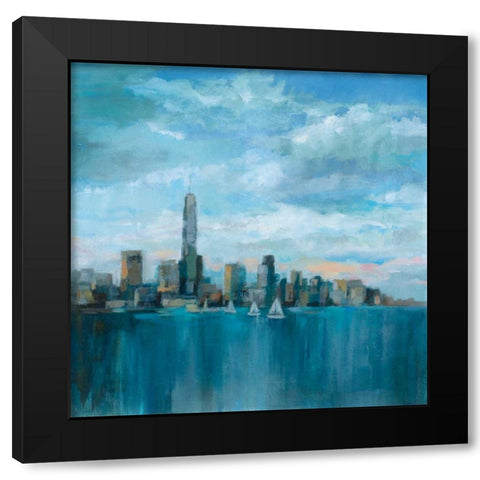 Manhattan Tower of Hope Black Modern Wood Framed Art Print by Vassileva, Silvia