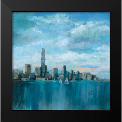 Manhattan Tower of Hope Black Modern Wood Framed Art Print by Vassileva, Silvia