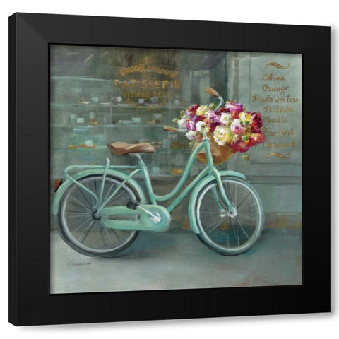 Joy of Paris I Black Modern Wood Framed Art Print with Double Matting by Nai, Danhui