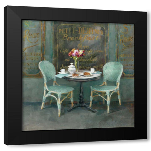 Joy of Paris II Black Modern Wood Framed Art Print with Double Matting by Nai, Danhui