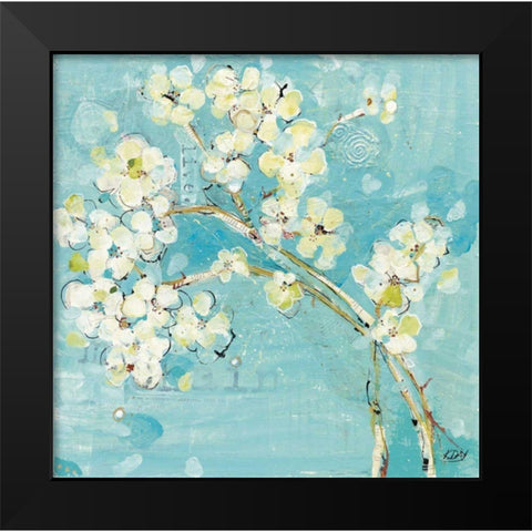 Live  Turquoise Black Modern Wood Framed Art Print by Day, Kellie