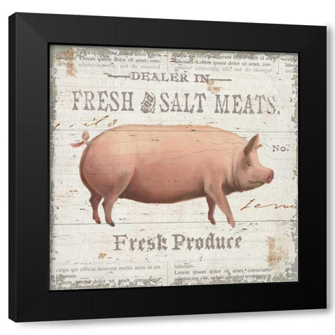 On the Farm I Black Modern Wood Framed Art Print by Wiens James