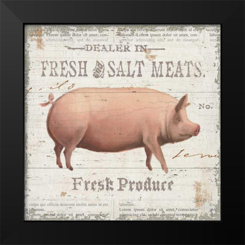 On the Farm I Black Modern Wood Framed Art Print by Wiens James