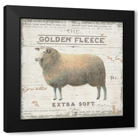 On the Farm IV Black Modern Wood Framed Art Print by Wiens James