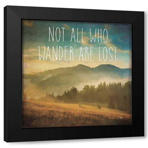 Wander II Black Modern Wood Framed Art Print by Pela Studio