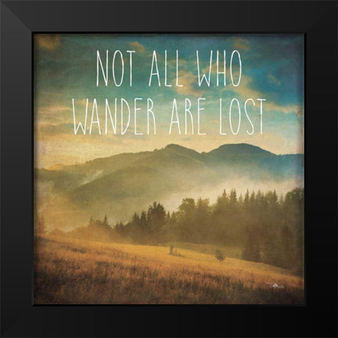 Wander II Black Modern Wood Framed Art Print by Pela Studio
