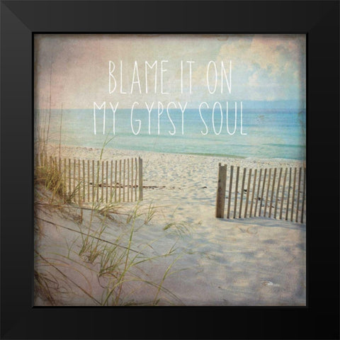 My Gypsy Soul I Black Modern Wood Framed Art Print by Pela Studio