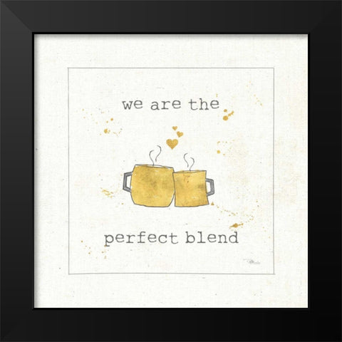 Coffee Cuties I Black Modern Wood Framed Art Print by Pela Studio