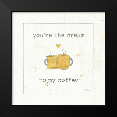 Coffee Cuties II Black Modern Wood Framed Art Print by Pela Studio