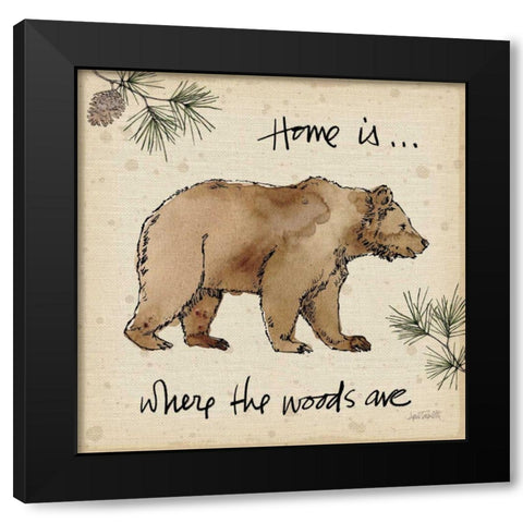 Lodge Life I Black Modern Wood Framed Art Print with Double Matting by Tavoletti, Anne