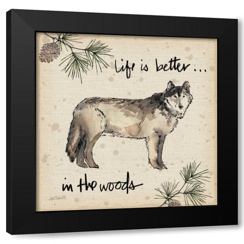 Lodge Life III Black Modern Wood Framed Art Print by Tavoletti, Anne