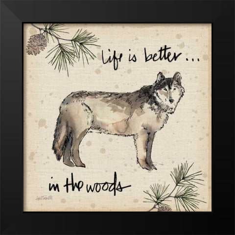 Lodge Life III Black Modern Wood Framed Art Print by Tavoletti, Anne