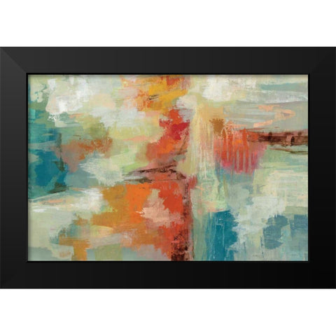 Coral Reef Black Modern Wood Framed Art Print by Vassileva Silvia