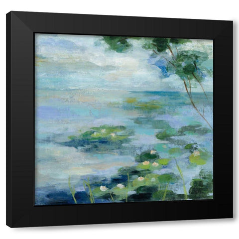 Lily Pond II Black Modern Wood Framed Art Print by Vassileva Silvia